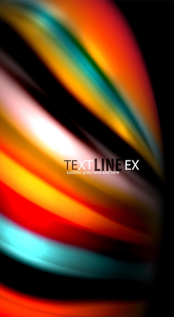 Blur color wave lines abstract background Vector illustration for app wallpaper business presentation or web banner
