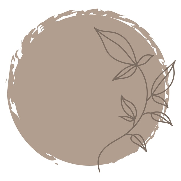 Boho leaf element with shape Aesthetic illustration of a leaflet Vector boho style illustration
