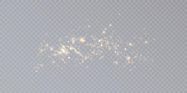 Bokeh glow background of sparkling dust gold dust light background with bokeh light effect
