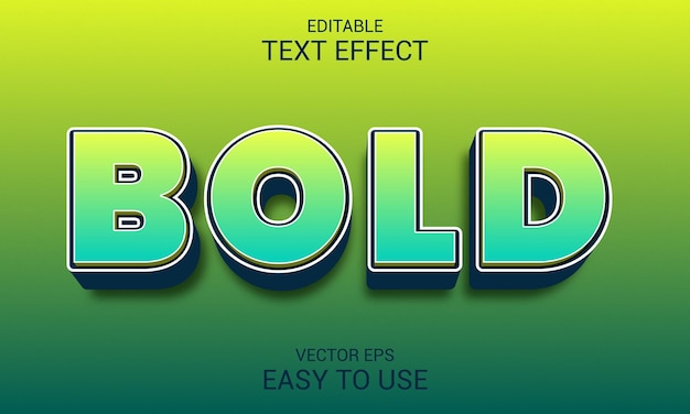 Bold 3d text effect style