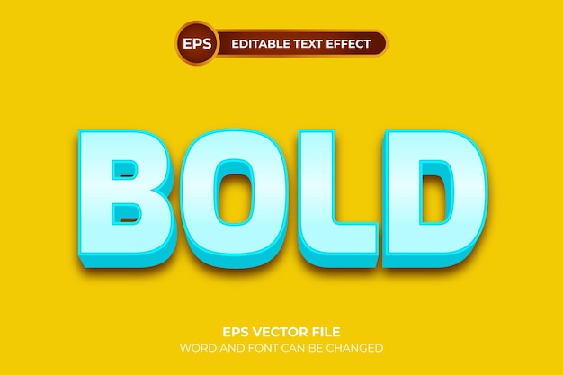 Bold editable text effect template