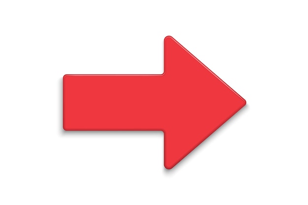 Bold Red Right Arrow Icon Isolated