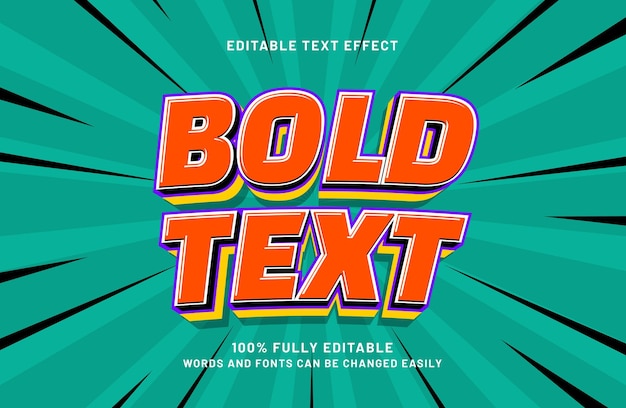 bold text 3d editable text effect