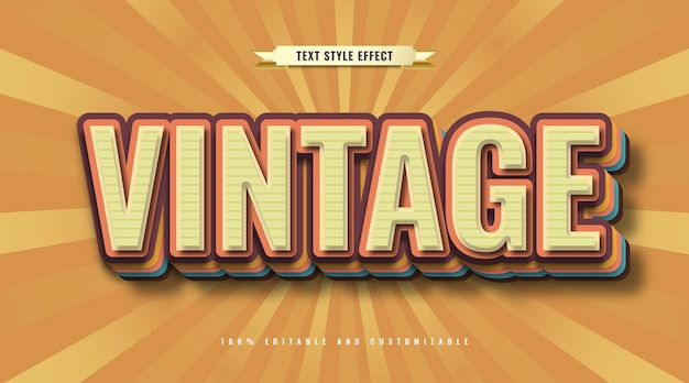 bold vintage text style with embossed effect. editable text effect