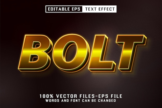 bolt editable text effect