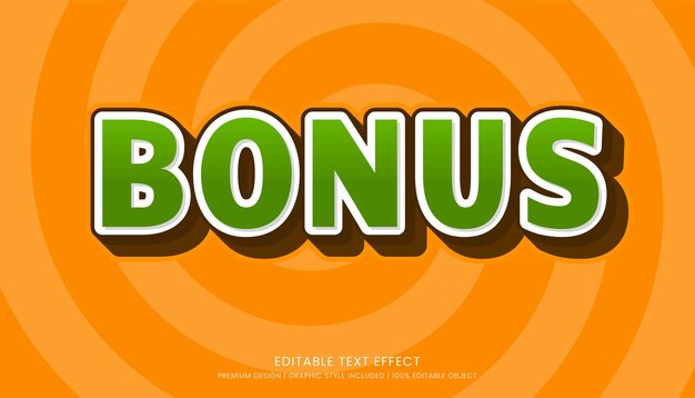 bonus editable 3d text effect template bold typography and abstract style drinks l