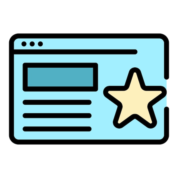 Bonus web program icon Outline bonus web program vector icon color flat isolated