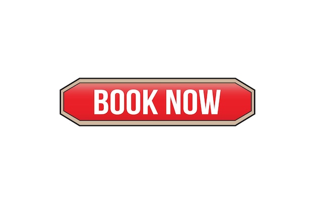 Book now red ribbon label banner Open available now sign or book now tag