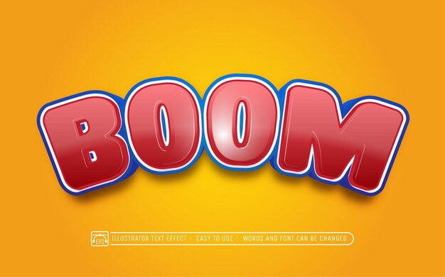 Boom Editable Text Effect Font Style
