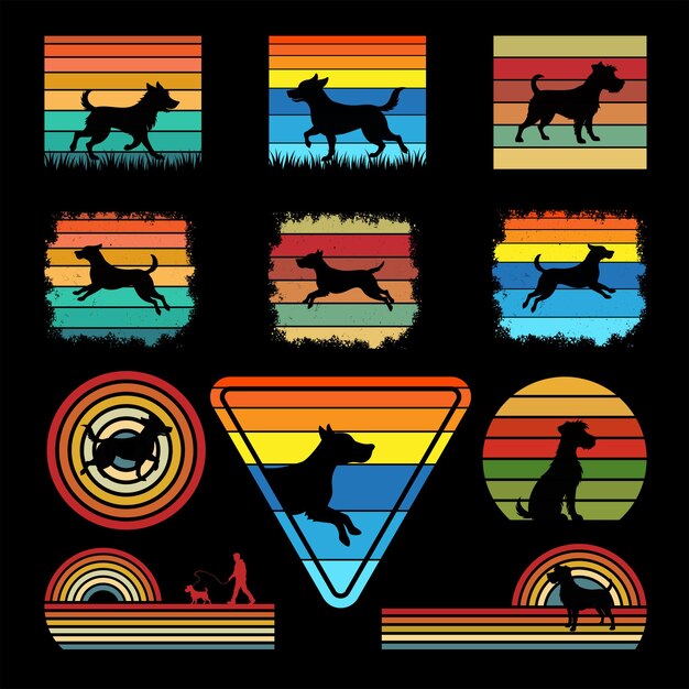 border terrier retro vector border terrier dog retro tshirt design vector bundle