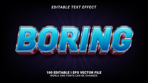 Boring text effect