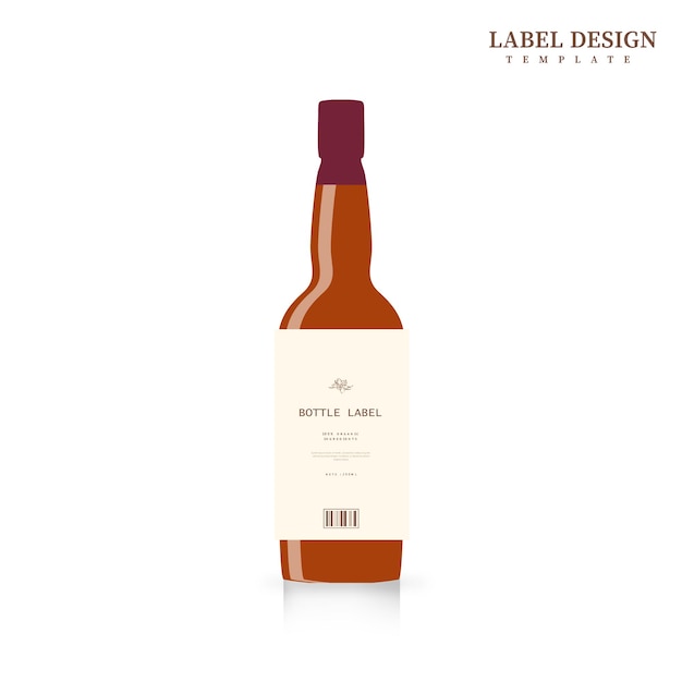 bottle label design template