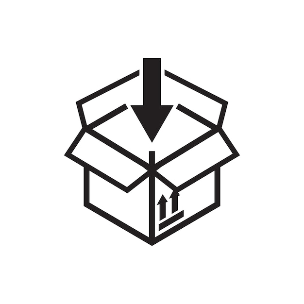 Box line icons Package delivery boxes cargo box