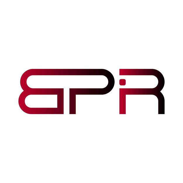 BPR text logo modern minimalist typography vector icon initial letter symbol business logo design