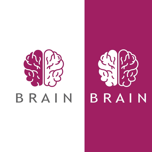 Brain logo Brain logo with combination of technology and brain part nerve cells with design concept vector illustration template