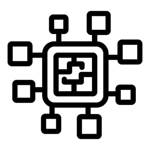 Brainstorming technique icon outline vector Strategic idea generation