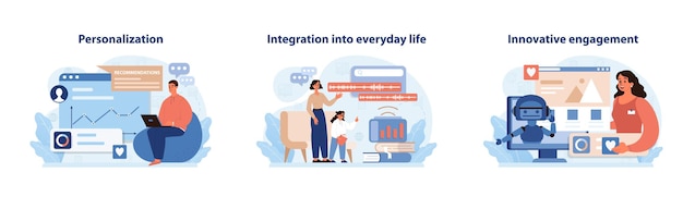 Brand rituals illustration series captivating visuals on personalization brand integration in daily