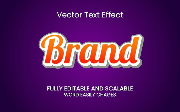 Brand text style effect