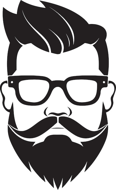 Brewery Bliss Black Vector Art Celebrating Trendy Vibe Whiskered Wonder Monochromatic Vector Portra