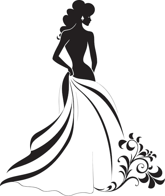 bride and groom in a custom style vector illustration bride and groom in a one of a kind vector