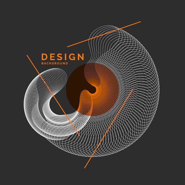 Bright abstract background with a dynamic waves