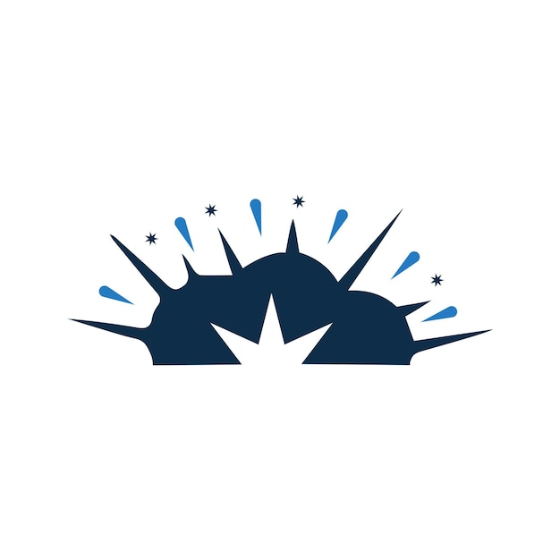 bright burst explode icon simple color vector