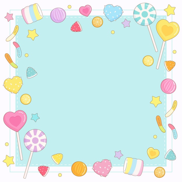 bright candy party frame 1