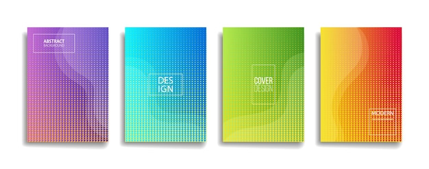 Bright gradient color abstract  cover design.
