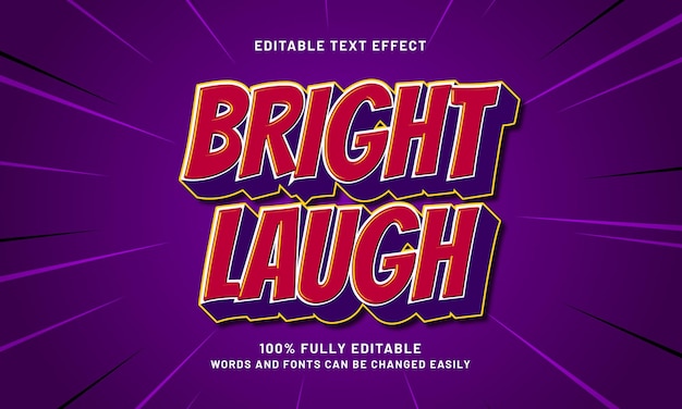 bright laugh editable text effects with a happy and joyful theme