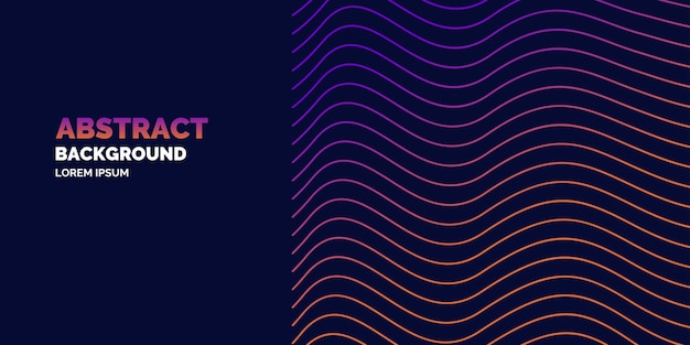 Bright poster with dynamic waves Modern vector illustration