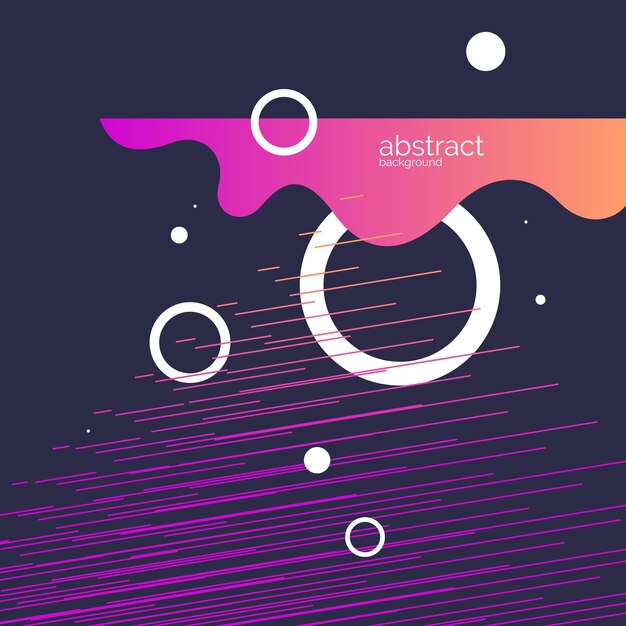 Bright poster with dynamic waves Vector illustration in minimal style