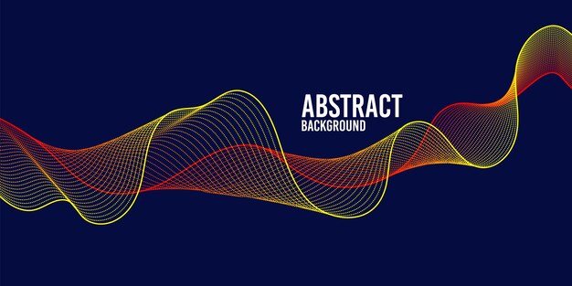 Bright poster with dynamic waves Vector illustration minimal flat style Vector Illustration EPS 10