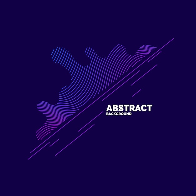 Bright poster with dynamic waves. Vector illustration minimal flat style