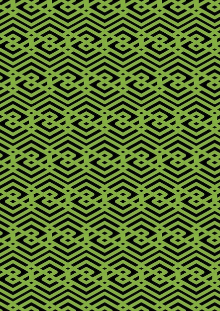 Bright rhythmic endless pattern with zigzag black lines, vivid continuous creative textile, geometric motif background with rhombs.