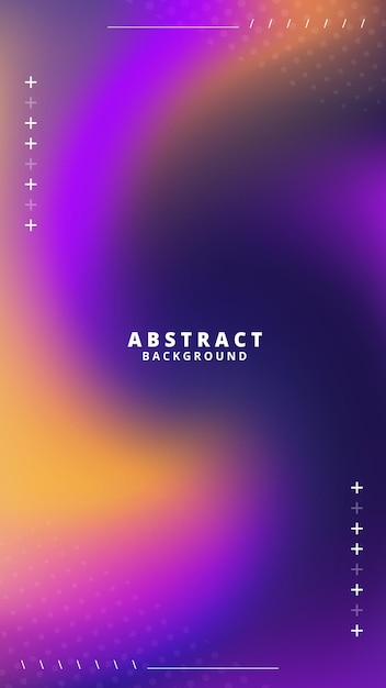 Bright wavy elements on a colorful gradient mesh