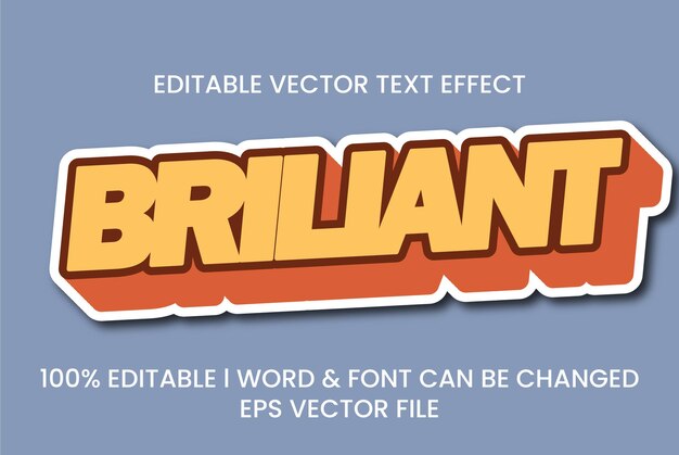 Briliant text effect editable modern and creative text style