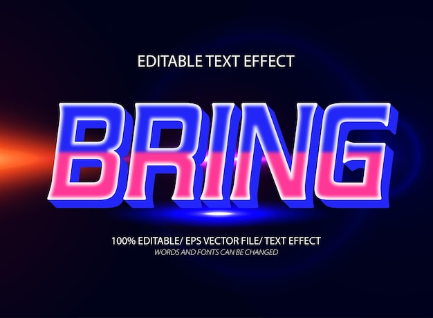 Bring editable text effect and editable text style