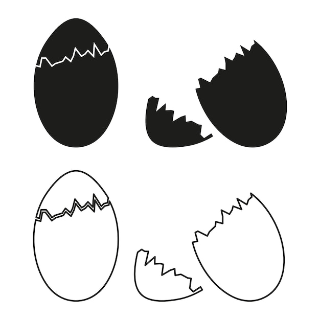 Broken Egg icon Vector illustration stock image