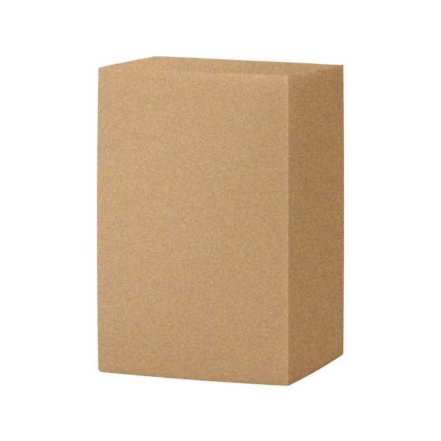 Brown box mockup Kraft paper texture Blank cardboard packaging