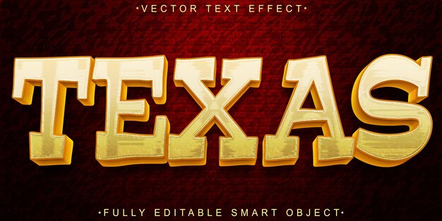 Brown Texas Vector Fully Editable Smart Object Text Effect