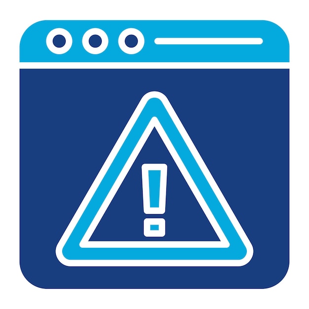 Browser Alert Duotone Illustration