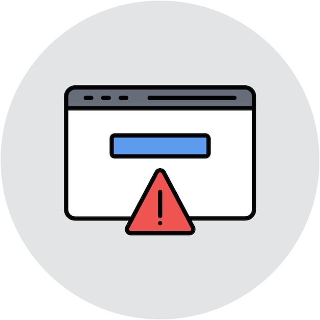 Browser Hacked Vector Illustration Style