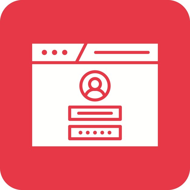 Browser Login icon vector image Can be used for Coding and Development
