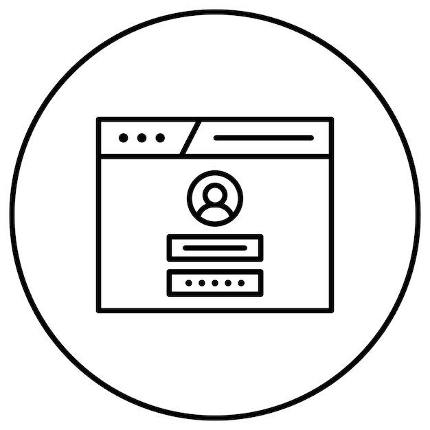 Browser Login icon vector image Can be used for Coding and Development