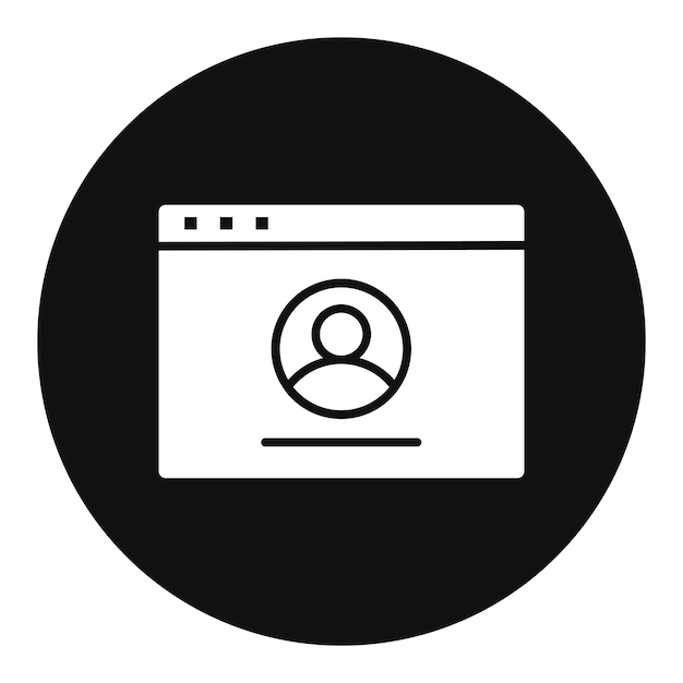 Browser Login Vector Illustration