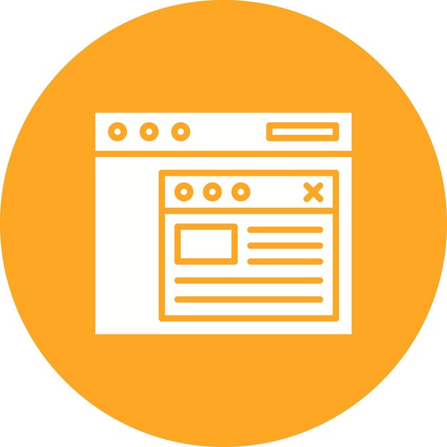 Browser Pop Up Vector Illustration Style