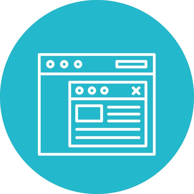 Browser Pop Up Vector Illustration Style