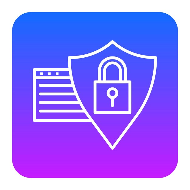 Browser Security Vector Illustration