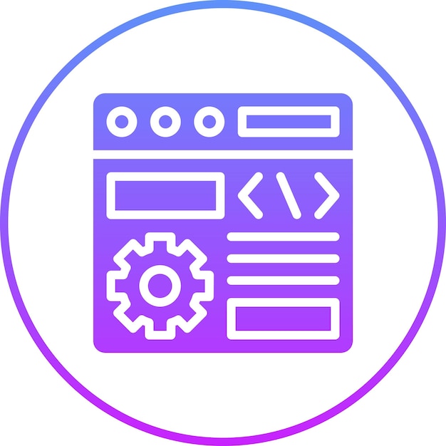 Browser Setting vector icon illustration of Web Hosting iconset