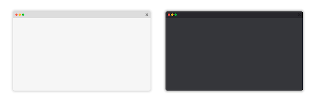 Browser window templaate